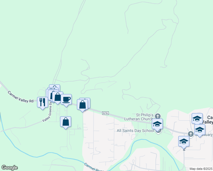 map of restaurants, bars, coffee shops, grocery stores, and more near 15 Alta Madera in Carmel-by-the-Sea