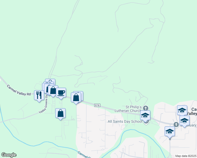 map of restaurants, bars, coffee shops, grocery stores, and more near 15 Alta Madera in Carmel-by-the-Sea
