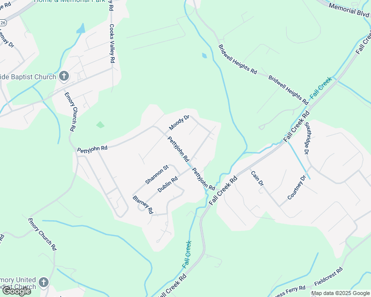 map of restaurants, bars, coffee shops, grocery stores, and more near 316 Pettyjohn Road in Kingsport