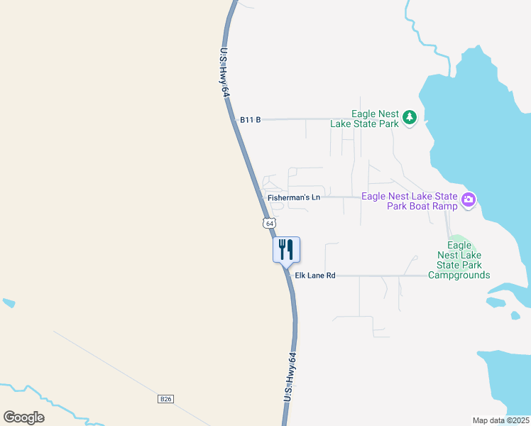 map of restaurants, bars, coffee shops, grocery stores, and more near 800-900 U.S. 64 in Eagle Nest