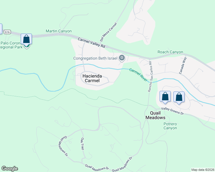 map of restaurants, bars, coffee shops, grocery stores, and more near 38 Hacienda Carmel in Carmel-by-the-Sea