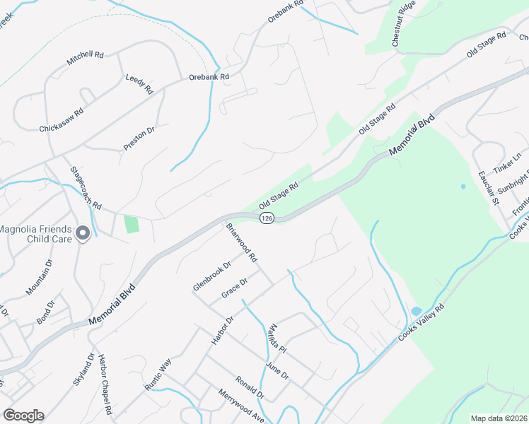 map of restaurants, bars, coffee shops, grocery stores, and more near 4500-4508 Old Stage Road in Kingsport