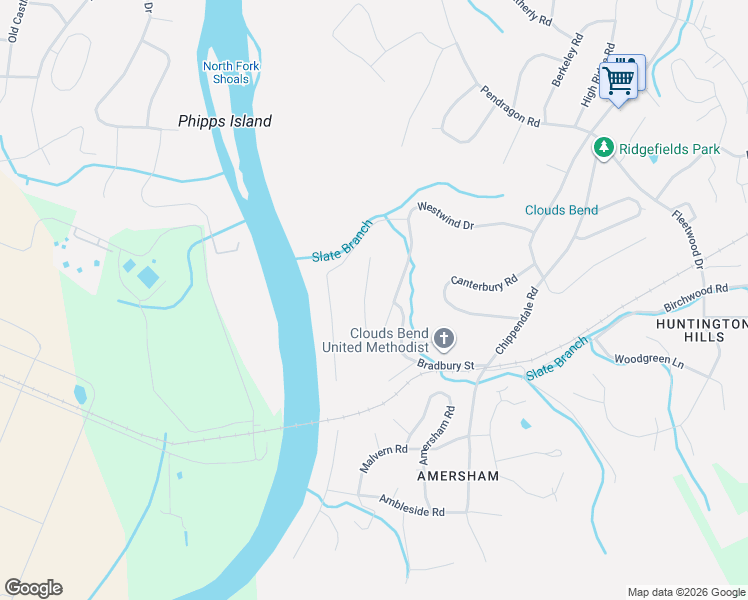 map of restaurants, bars, coffee shops, grocery stores, and more near 2122 Westwind Drive in Kingsport