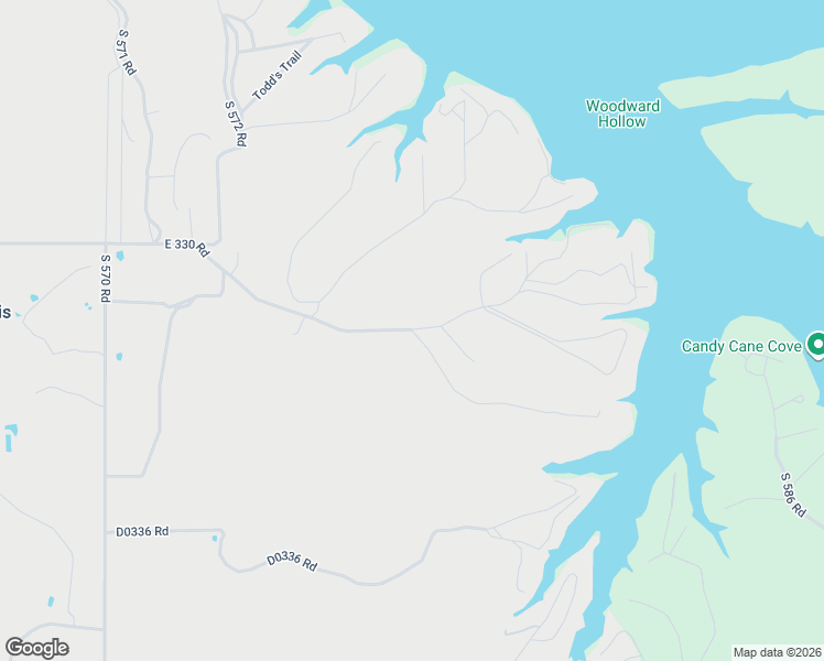 map of restaurants, bars, coffee shops, grocery stores, and more near 33000 South 576 Road in Jay