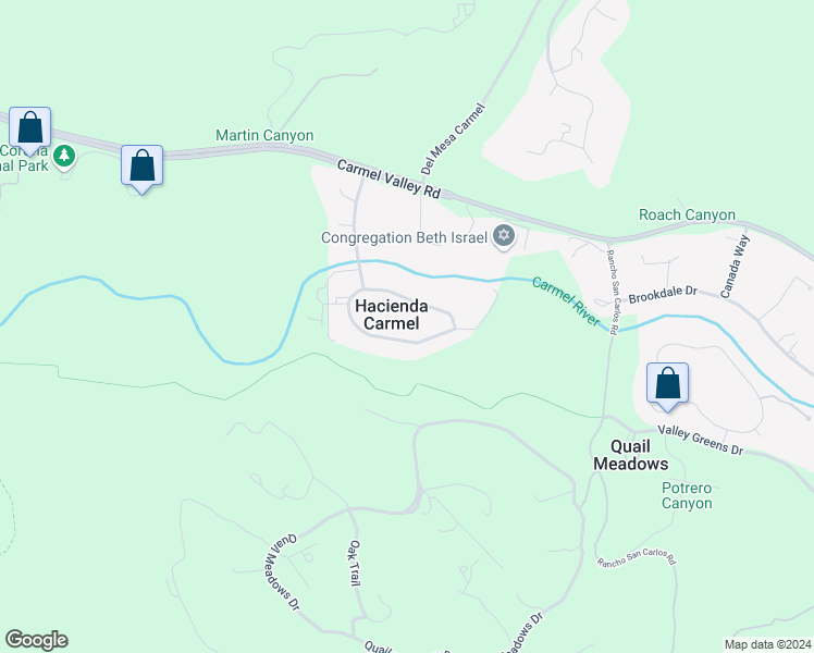 map of restaurants, bars, coffee shops, grocery stores, and more near 241 Hacienda Carmel in Carmel-by-the-Sea