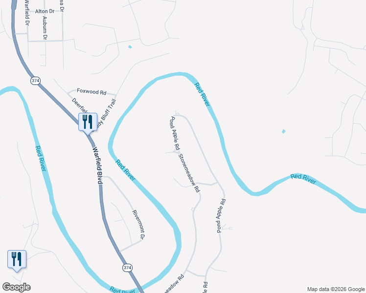 map of restaurants, bars, coffee shops, grocery stores, and more near 566 Pond Apple Road in Clarksville