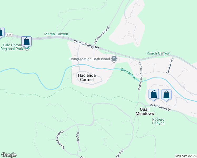 map of restaurants, bars, coffee shops, grocery stores, and more near 80 Hacienda Carmel in Carmel