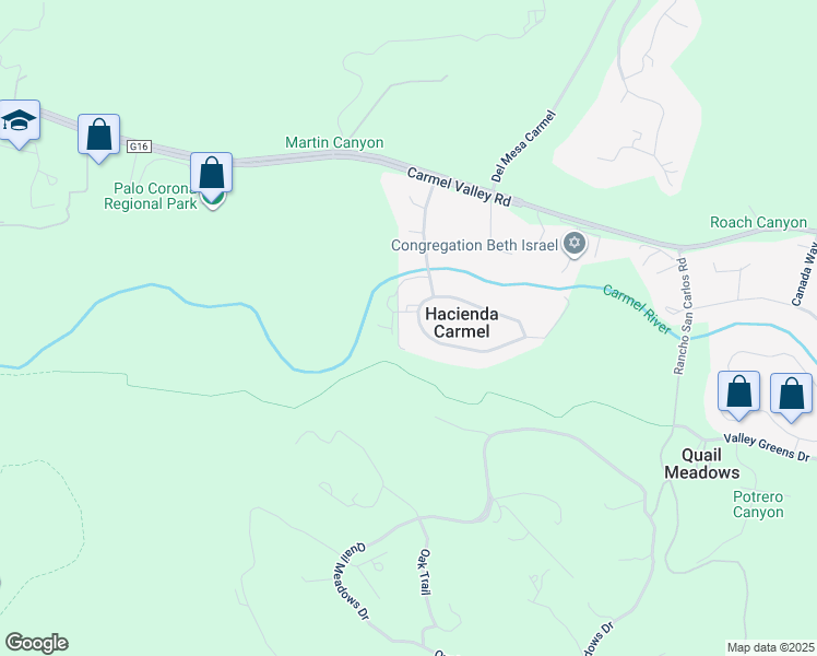 map of restaurants, bars, coffee shops, grocery stores, and more near 192 Hacienda Carmel in Carmel