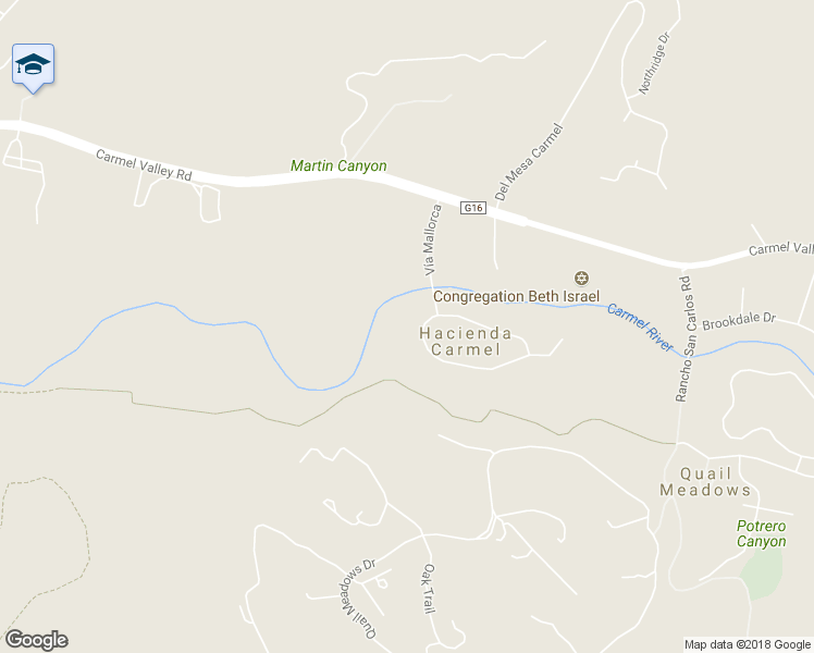 map of restaurants, bars, coffee shops, grocery stores, and more near 181 Hacienda Carmel in Carmel