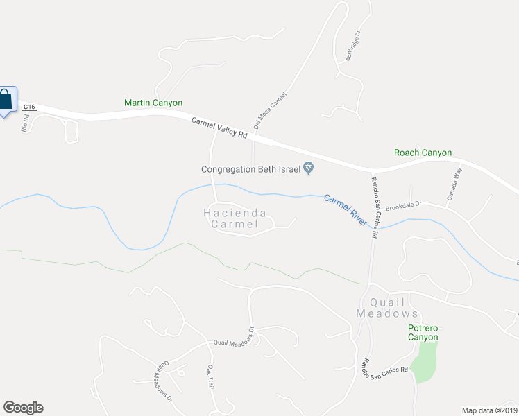 map of restaurants, bars, coffee shops, grocery stores, and more near 107 Hacienda Carmel in Carmel-by-the-Sea