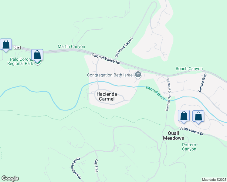 map of restaurants, bars, coffee shops, grocery stores, and more near 114 Hacienda Carmel in Carmel