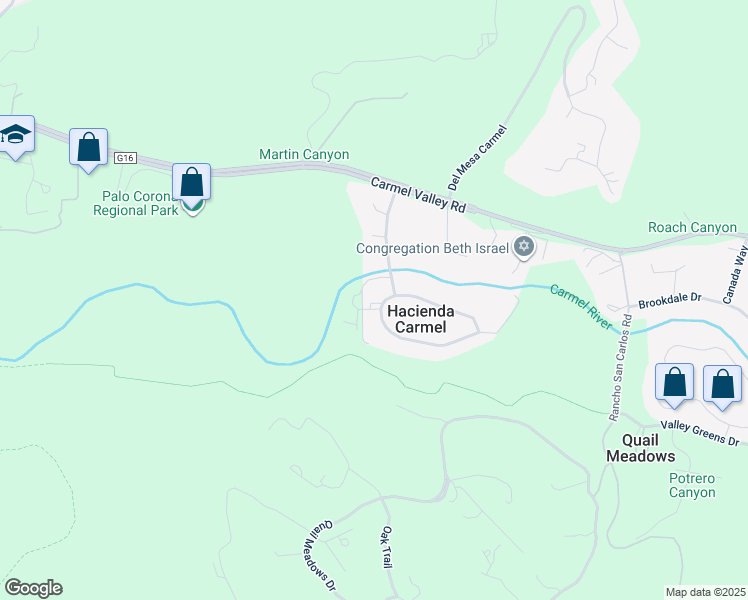 map of restaurants, bars, coffee shops, grocery stores, and more near 176 Hacienda Carmel in Carmel-by-the-Sea