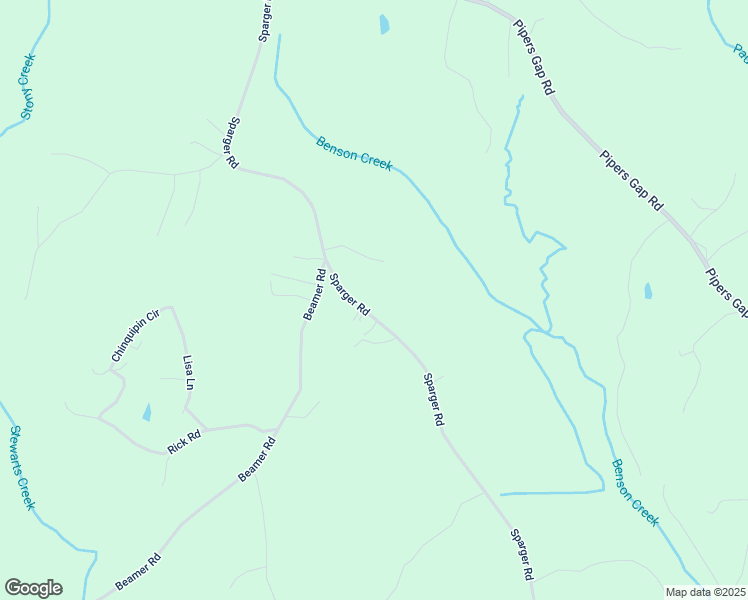 map of restaurants, bars, coffee shops, grocery stores, and more near 1792 Sparger Road in Mount Airy