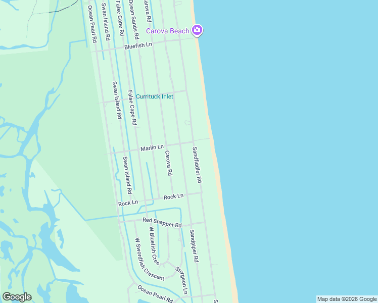 map of restaurants, bars, coffee shops, grocery stores, and more near 2323-2325 Sandfiddler Road in Corolla
