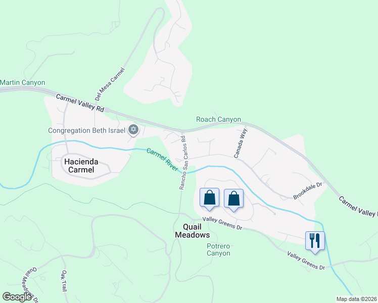 map of restaurants, bars, coffee shops, grocery stores, and more near 5965 Brookdale Drive in Carmel
