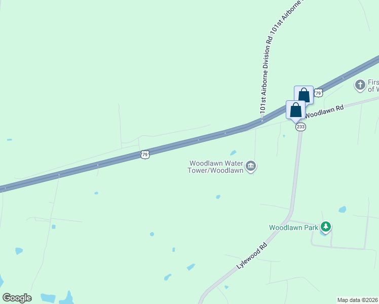 map of restaurants, bars, coffee shops, grocery stores, and more near 3082 Dover Road in Woodlawn