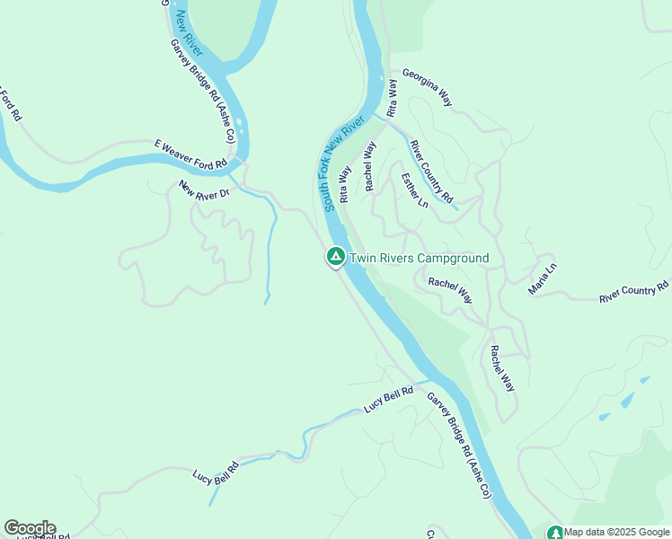 map of restaurants, bars, coffee shops, grocery stores, and more near 1863 Garvey Bridge Road in Crumpler