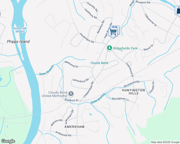 map of restaurants, bars, coffee shops, grocery stores, and more near 704 Ridgefields Road in Kingsport
