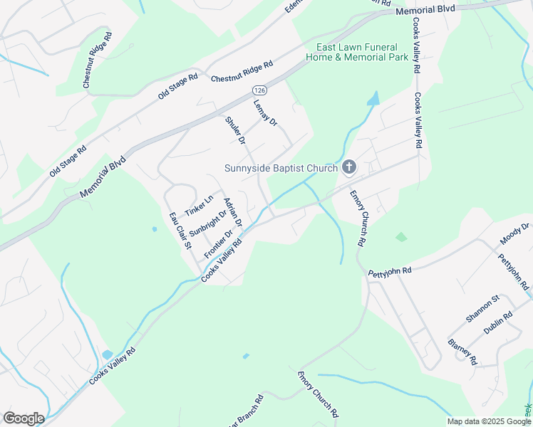 map of restaurants, bars, coffee shops, grocery stores, and more near 520 Cooks Valley Road in Kingsport