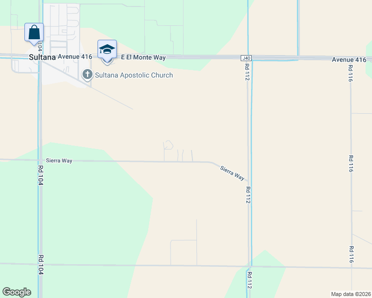 map of restaurants, bars, coffee shops, grocery stores, and more near 10946 Avenue 412 in Dinuba