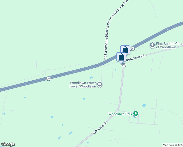 map of restaurants, bars, coffee shops, grocery stores, and more near 3032 Dover Rd in Woodlawn