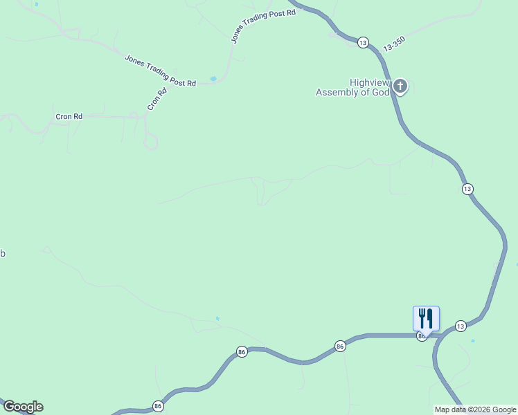 map of restaurants, bars, coffee shops, grocery stores, and more near 160 Old Horseshoe Ridge in Lampe