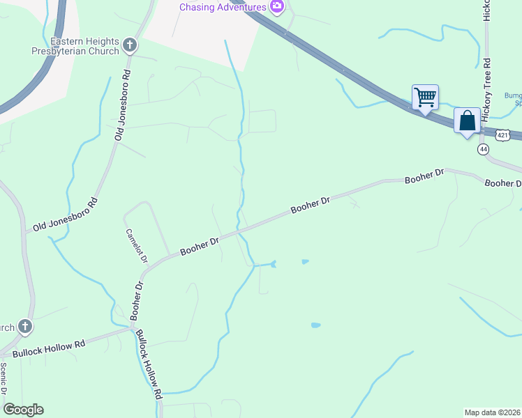 map of restaurants, bars, coffee shops, grocery stores, and more near 475 Booher Drive in Bristol