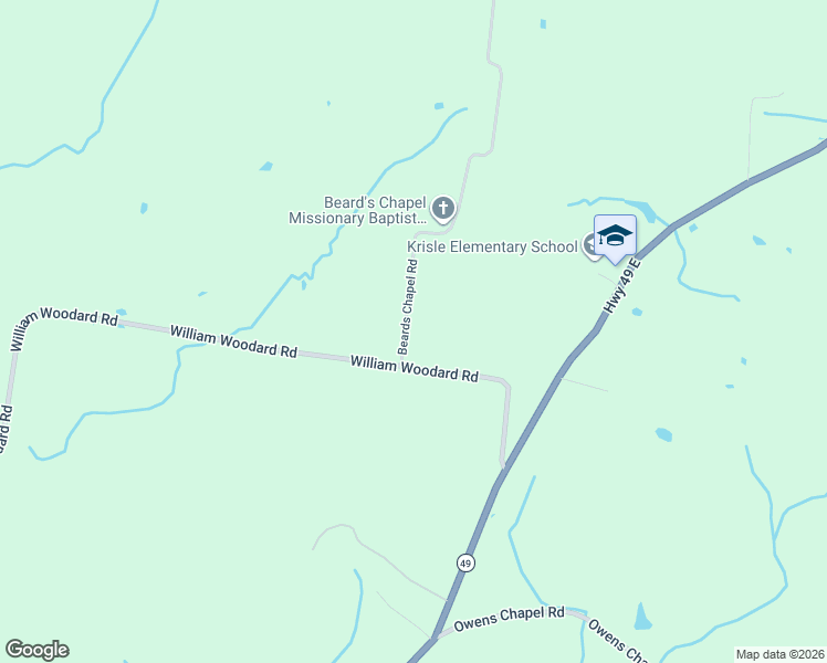 map of restaurants, bars, coffee shops, grocery stores, and more near 4464 Beards Chapel Road in Springfield