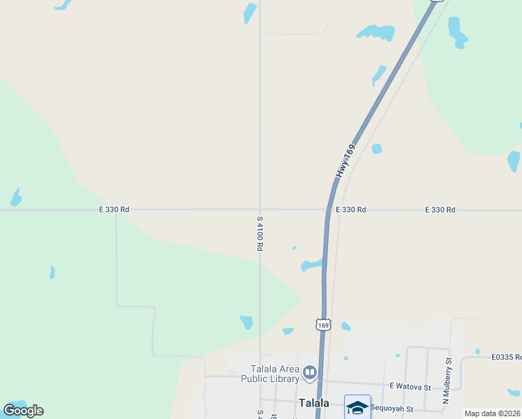 map of restaurants, bars, coffee shops, grocery stores, and more near 4001 South 4100 Road in Talala