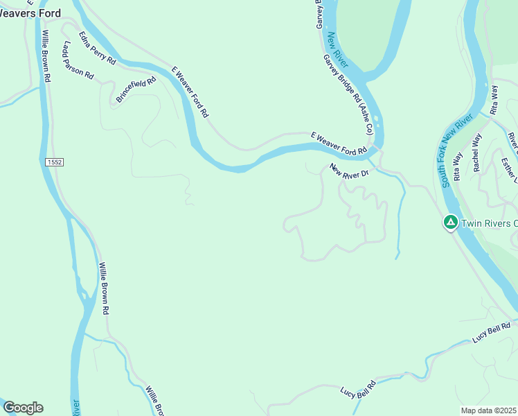 map of restaurants, bars, coffee shops, grocery stores, and more near 367 New River Drive in Crumpler