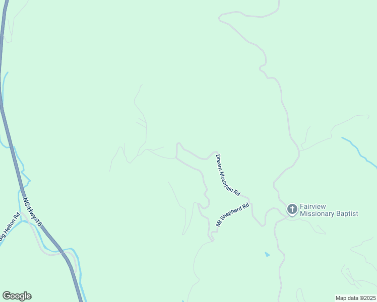 map of restaurants, bars, coffee shops, grocery stores, and more near Dream Mountain Road in Ashe County
