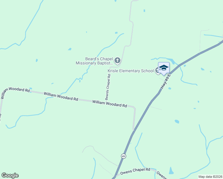 map of restaurants, bars, coffee shops, grocery stores, and more near 4464 Beards Chapel Road in Springfield
