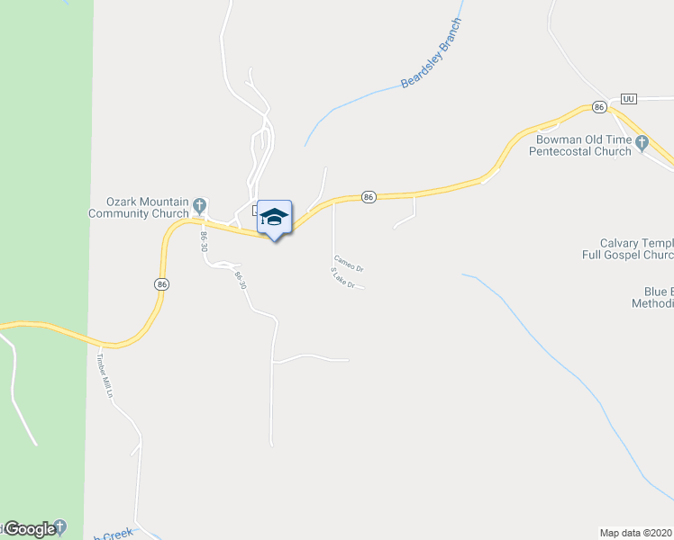 map of restaurants, bars, coffee shops, grocery stores, and more near 178 South Lake Drive in Blue Eye