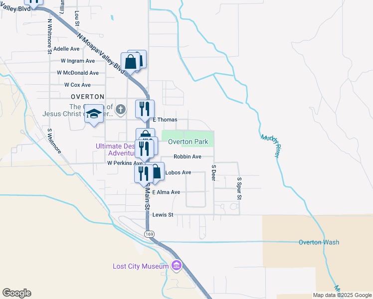 map of restaurants, bars, coffee shops, grocery stores, and more near in Coyote Springs