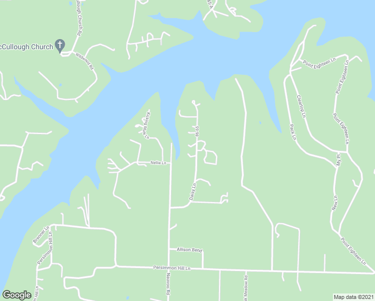 map of restaurants, bars, coffee shops, grocery stores, and more near 121 Daisy Lane in Lampe