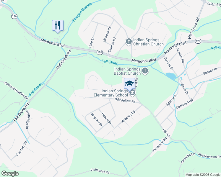 map of restaurants, bars, coffee shops, grocery stores, and more near 5432 Lonesome Pine Road in Kingsport