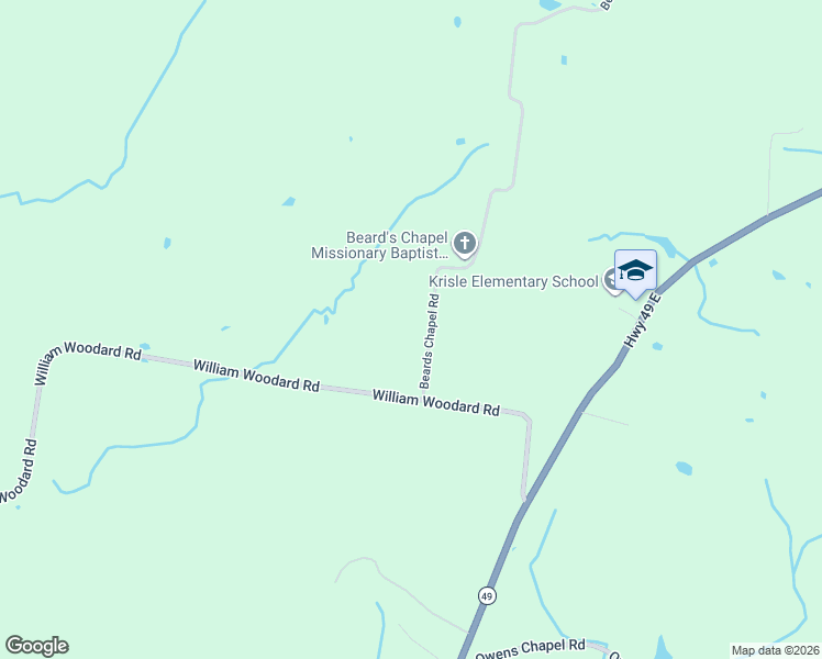 map of restaurants, bars, coffee shops, grocery stores, and more near 4464 Beards Chapel Road in Springfield