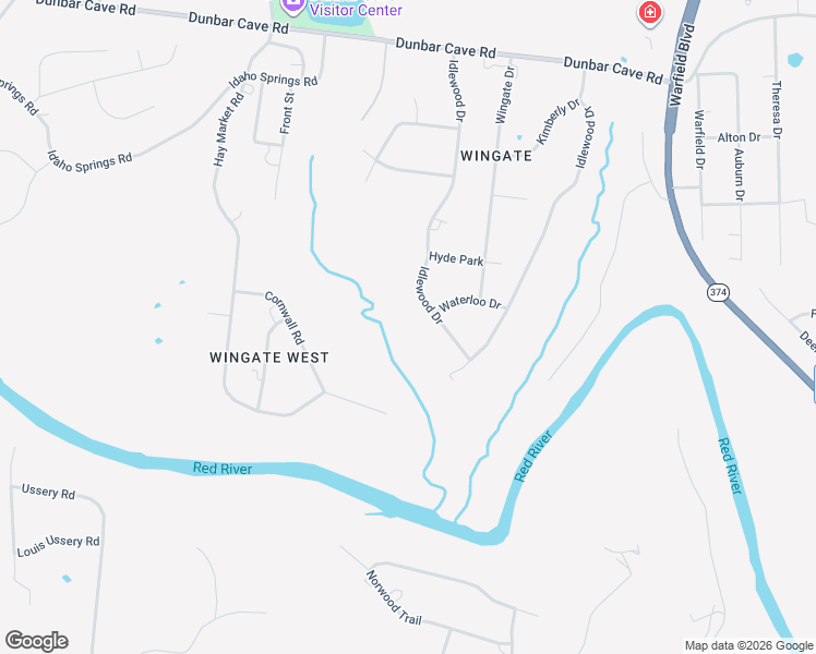 map of restaurants, bars, coffee shops, grocery stores, and more near 536 Idlewood Drive in Clarksville