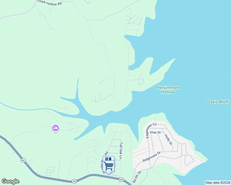 map of restaurants, bars, coffee shops, grocery stores, and more near 1104 Ozark Hollow Road in Blue Eye