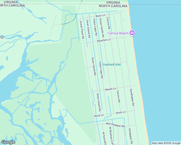 map of restaurants, bars, coffee shops, grocery stores, and more near 2339 Ocean Pearl Rd in Corolla