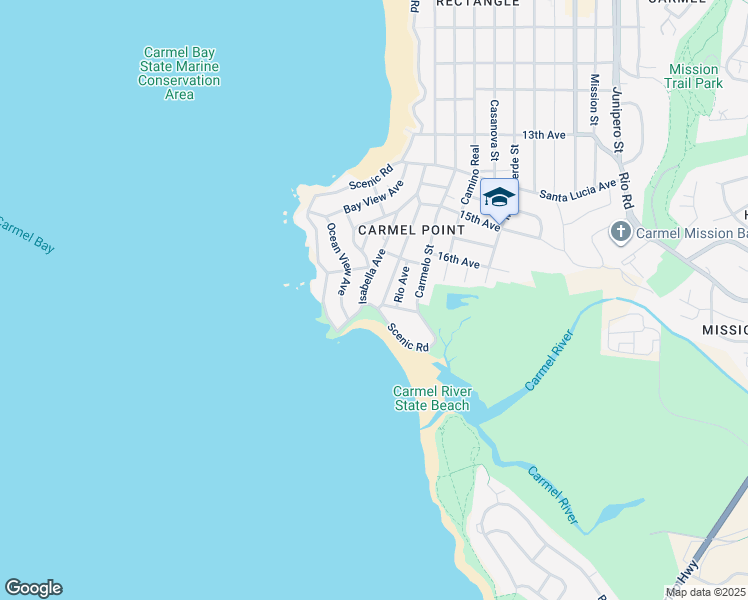 map of restaurants, bars, coffee shops, grocery stores, and more near 26411 Scenic Road in Carmel