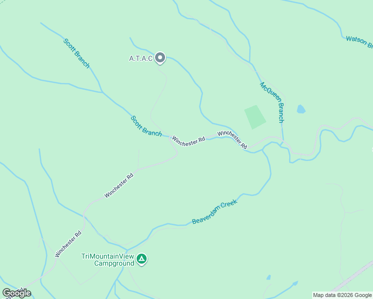 map of restaurants, bars, coffee shops, grocery stores, and more near 1802 Winchester Road in Shady Valley
