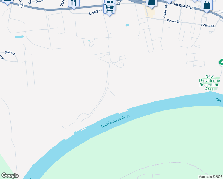 map of restaurants, bars, coffee shops, grocery stores, and more near 799 Barge Point Road in Clarksville