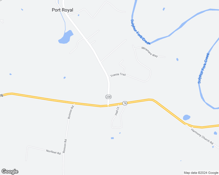 map of restaurants, bars, coffee shops, grocery stores, and more near 3601 Port Royal Road in Adams