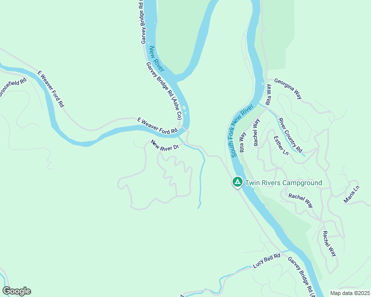 map of restaurants, bars, coffee shops, grocery stores, and more near 1612 Garvey Bridge Road (Ashe Co) in Crumpler