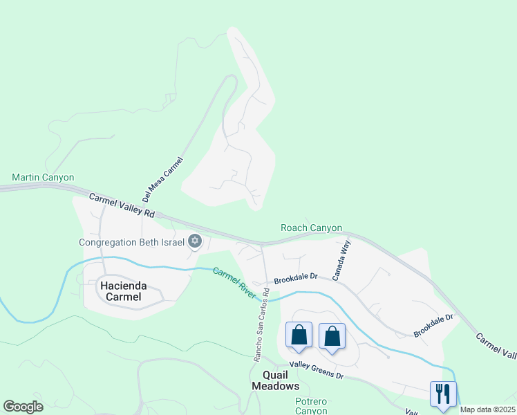 map of restaurants, bars, coffee shops, grocery stores, and more near 154 Del Mesa Carmel in Carmel-by-the-Sea