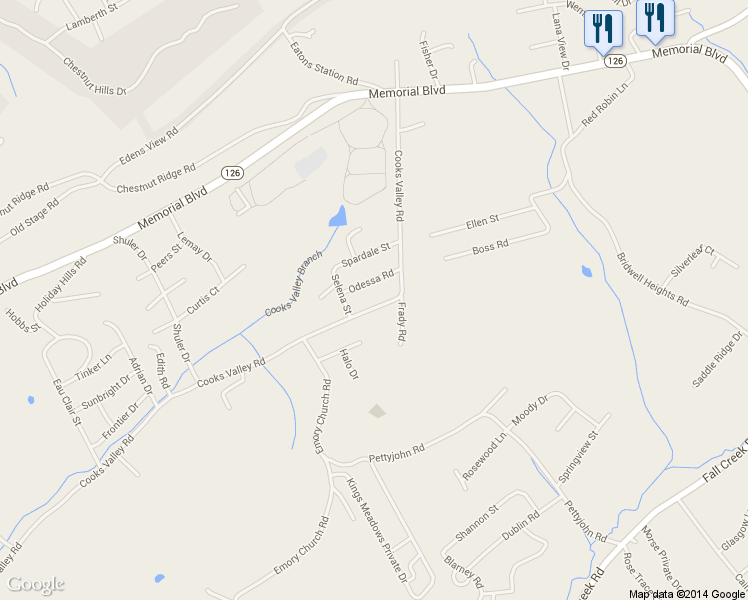 map of restaurants, bars, coffee shops, grocery stores, and more near 332 Cooks Valley Road in Kingsport