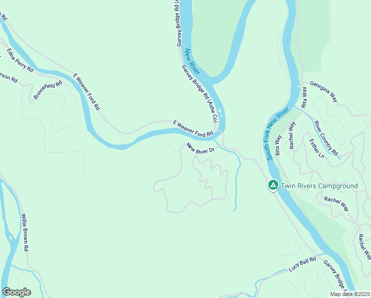 map of restaurants, bars, coffee shops, grocery stores, and more near 301 New River Drive in Crumpler