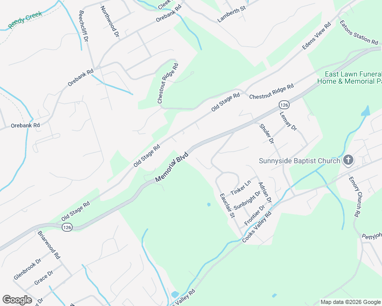 map of restaurants, bars, coffee shops, grocery stores, and more near 4745 1/2 Memorial Boulevard in Kingsport