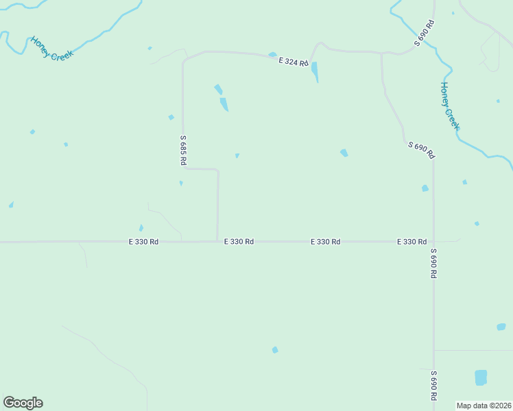 map of restaurants, bars, coffee shops, grocery stores, and more near 68400 East 330 Road in Jay